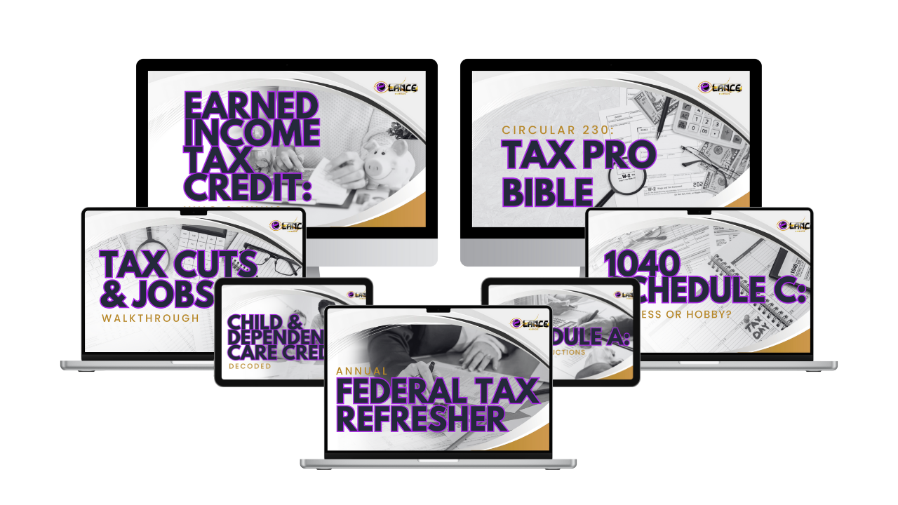 E Lance Tax Academy Call to Action