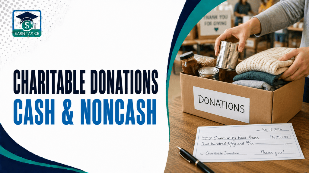 Charitable Donations – Cash and Noncash